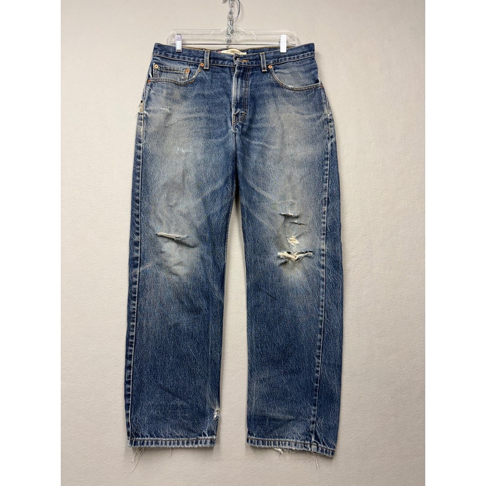 Levi's 550 Jeans Mens 34x30 Blue Relaxed Fit Distressed Y2K Denim Made in Canada